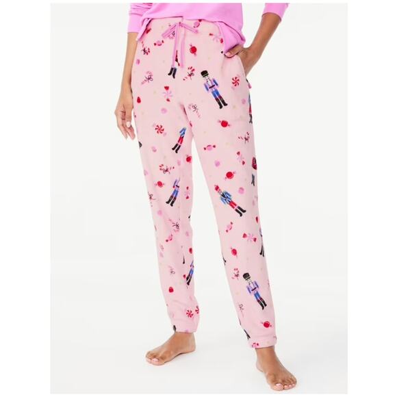 2/$15 Joyspun Plush Nutcracker Jogger Pants Pink Pajama Christmas Plus Size 2X - Picture 1 of 5